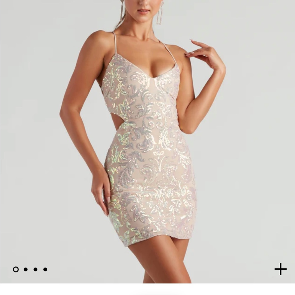 Champagne pink Homecoming dress